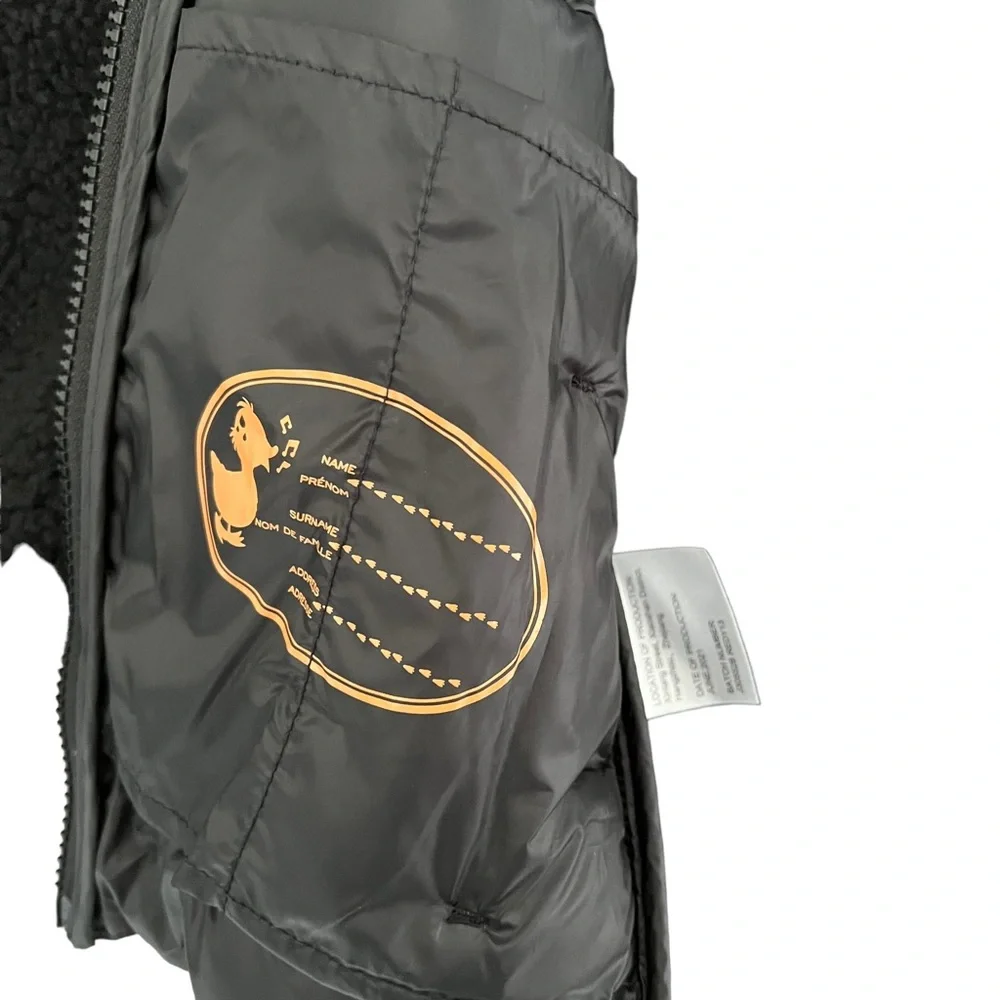 Save The Duck Derik Hooded Recycled Kids Winter Jacket Black Size 4 NWT Teddy